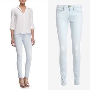 Frame Denim Le Skinny de Jeanne Jeans Light Wash Doheny Skinny Leg Size 25